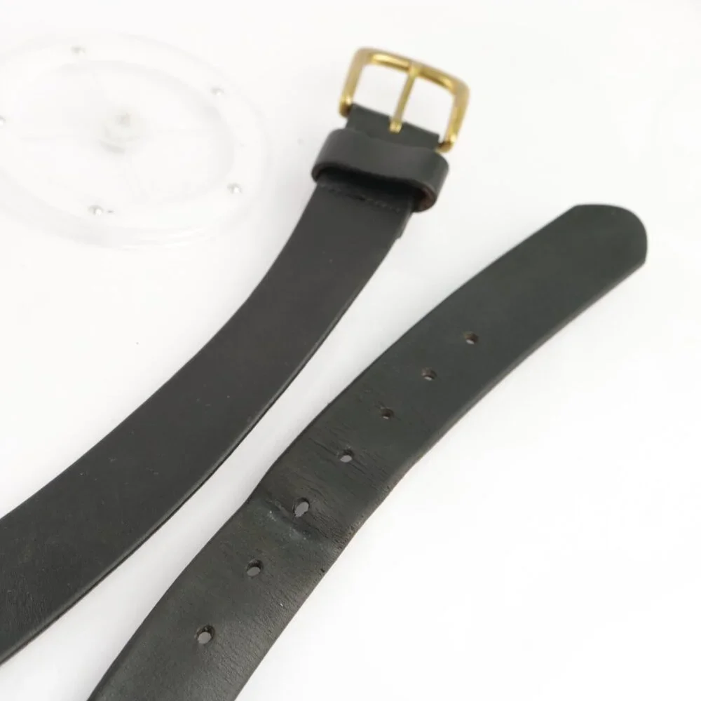 Duluth Mens Belt Size 44 2XL Black Leather 1 1/2